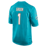 Number Groom Miami Dolphins Football Jersey, Aqua Game Sportswear Jersey Shirt, Lightweight Breathable Athletic Jersey, Casual Gift for Men