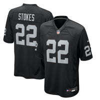 Eric Stokes Las Vegas Raiders Football Jersey, Black Game Sportswear Jersey Shirt, Lightweight Breathable Athletic Jersey, Casual Gift for Men