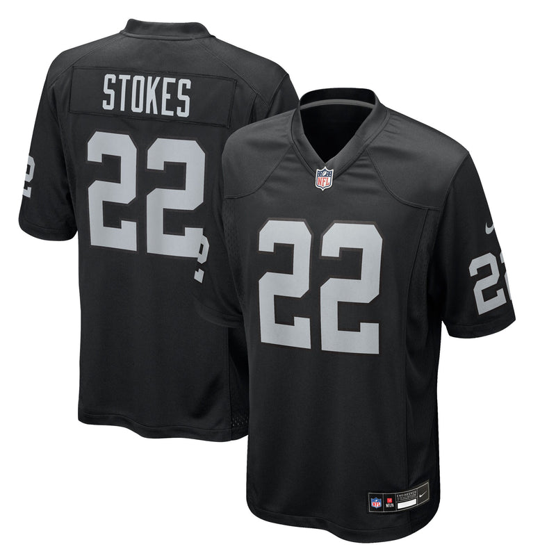Eric Stokes Las Vegas Raiders Football Jersey, Black Game Sportswear Jersey Shirt, Lightweight Breathable Athletic Jersey, Casual Gift for Men