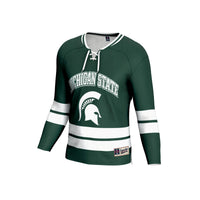 Michigan State Spartans Hockey Jersey, Green Sportswear Jersey Shirt, Long Sleeve Hockey Sweater Jersey, Casual Gift for Men, Style 202918032