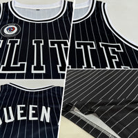 Custom Basketball Jersey, Black White Sportswear Jersey Shirt, Athletic Mesh Moisture Wicking Jersey, Casual Gift for Men, Style Black1338