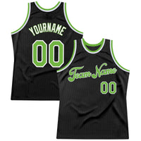 Custom Basketball Jersey, Black Neon Green White Authentic Sportswear Jersey Shirt, Athletic Mesh Moisture Wicking Jersey, Casual Gift for Men