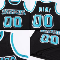 Custom Basketball Jersey, Black Teal White Throwback Sportswear Jersey Shirt, Athletic Mesh Moisture Wicking Jersey, Casual Gift for Men