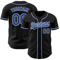 Custom Baseball Jersey, Black Royal Sportswear Jersey Shirt, Athletic Button Down Moisture Wicking Jersey, Casual Gift for Men, Style Black1211