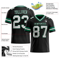 Custom Football Jersey, Black White Kelly Sportswear Jersey Shirt, Athletic Moisture Wicking Breathable Jersey, Casual Gift for Men