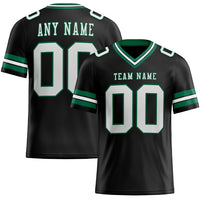 Custom Football Jersey, Black White Kelly Sportswear Jersey Shirt, Athletic Moisture Wicking Breathable Jersey, Casual Gift for Men