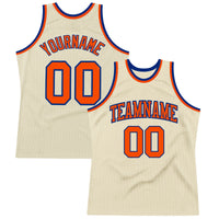 Custom Basketball Jersey, Cream Orange Royal Throwback Sportswear Jersey Shirt, Athletic Mesh Moisture Wicking Jersey, Casual Gift for Men