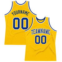 Custom Basketball Jersey, Gold Royal White Throwback Sportswear Jersey Shirt, Athletic Mesh Moisture Wicking Jersey, Casual Gift for Men