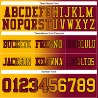 Custom Football Jersey, Maroon Gold Black Fashion Sportswear Jersey Shirt, Athletic Moisture Wicking Breathable Jersey, Casual Gift for Men