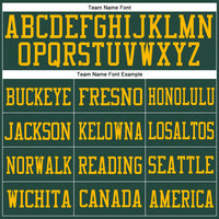 Custom Football Jersey, Green Gold Sportswear Jersey Shirt, Athletic Mesh Jersey, Casual Gift for Men