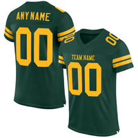 Custom Football Jersey, Green Gold Sportswear Jersey Shirt, Athletic Mesh Jersey, Casual Gift for Men