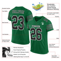 Custom Football Jersey, Kelly Green Black Sportswear Jersey Shirt, Athletic Mesh Moisture Wicking Jersey, Casual Gift for Men