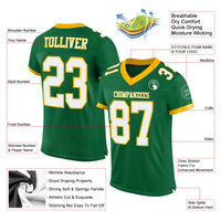 Custom Football Jersey, Kelly Green Sportswear Jersey Shirt, Athletic Mesh Moisture Wicking Jersey, Casual Gift for Men, Style KellyGreen0448