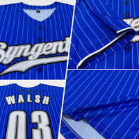 Custom Baseball Jersey, Royal White Sportswear Jersey Shirt, Athletic Button Down Moisture Wicking Jersey, Casual Gift for Men, Style Royal0142