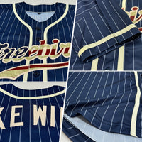 Vintage Baseball Jersey, Navy White Sportswear Jersey Shirt, Athletic Button Down Moisture Wicking Jersey, Casual Gift for Men, Style Navy0401