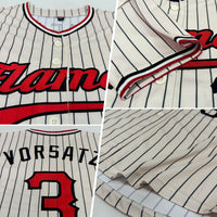 Custom Baseball Jersey, Cream Black Sportswear Jersey Shirt, Athletic Button Down Moisture Wicking Jersey, Casual Gift for Men, Style Cream0289