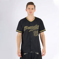 Custom Baseball Jersey, Black Old Sportswear Jersey Shirt, Athletic Button Down Moisture Wicking Jersey, Casual Gift for Men, Style Black0169