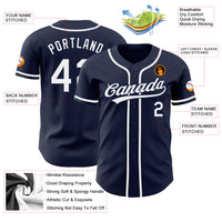 Custom Baseball Jersey, Navy White Sportswear Jersey Shirt, Athletic Button Down Moisture Wicking Jersey, Casual Gift for Men, Style Navy0496