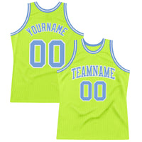 Custom Basketball Jersey, Neon Green Light Blue White Sportswear Jersey Shirt, Athletic Mesh Moisture Wicking Jersey, Casual Gift for Men