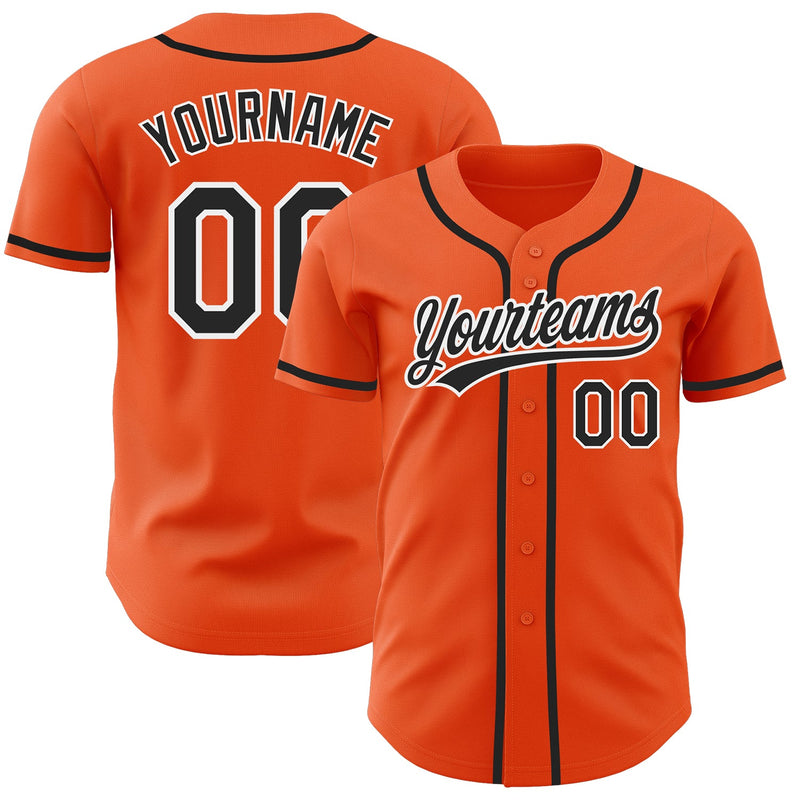 Custom Baseball Jersey, Orange Sportswear Jersey Shirt, Athletic Button Down Moisture Wicking Jersey, Casual Gift for Men, Style Orange0289