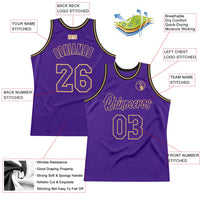 Custom Basketball Jersey, Purple Old Gold Authentic Sportswear Jersey Shirt, Athletic Mesh Moisture Wicking Jersey, Casual Gift for Men