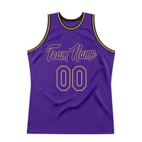 Custom Basketball Jersey, Purple Old Gold Authentic Sportswear Jersey Shirt, Athletic Mesh Moisture Wicking Jersey, Casual Gift for Men