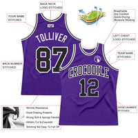 Custom Basketball Jersey, Purple Black Sportswear Jersey Shirt, Athletic Mesh Moisture Wicking Jersey, Casual Gift for Men, Style Purple0323