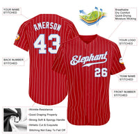 Custom Baseball Jersey, Red White Light Blue Sportswear Jersey Shirt, Athletic Button Down Moisture Wicking Jersey, Casual Gift for Men