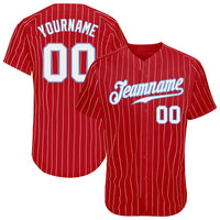 Custom Baseball Jersey, Red White Light Blue Sportswear Jersey Shirt, Athletic Button Down Moisture Wicking Jersey, Casual Gift for Men