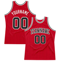 Custom Basketball Jersey, Red Black White Sportswear Jersey Shirt, Athletic Mesh Moisture Wicking Jersey, Casual Gift for Men, Style Red0561