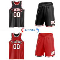 Custom Basketball Jersey, Black White Sportswear Jersey Shirt, Athletic Mesh Moisture Wicking Jersey, Casual Gift for Men, Style ReversibleD0004