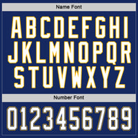 Custom Hockey Jersey, Royal White Navy Sportswear Jersey Shirt, Athletic Long Sleeve V Neck Jersey, Casual Gift for Men