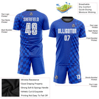 Custom Soccer Jersey, Royal White Black Sportswear Jersey Shirt, Athletic Mesh Moisture Wicking Jersey, Casual Gift for Men