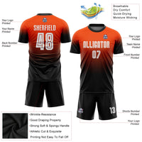 Custom Soccer Jersey, Orange White Black Fashion Sportswear Jersey Shirt, Athletic Mesh Moisture Wicking Jersey, Casual Gift for Men