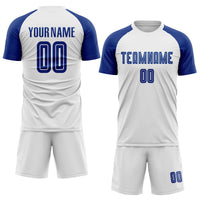 Custom Soccer Jersey, White Royal Sportswear Jersey Shirt, Athletic Mesh Moisture Wicking Jersey, Casual Gift for Men, Style Soccer0050