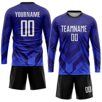 Custom Soccer Jersey, Purple White Royal Sportswear Jersey Shirt, Athletic Mesh Moisture Wicking Jersey, Casual Gift for Men