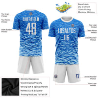 Custom Soccer Jersey, Royal White Sportswear Jersey Shirt, Athletic Mesh Moisture Wicking Jersey, Casual Gift for Men, Style Soccer0105