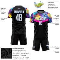 Custom Soccer Jersey, Black White Light Sportswear Jersey Shirt, Athletic Mesh Moisture Wicking Jersey, Casual Gift for Men, Style Soccer0119