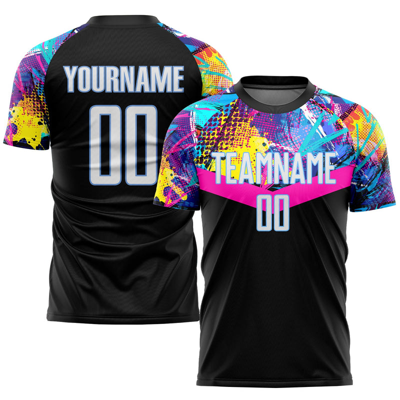 Custom Soccer Jersey, Black White Light Sportswear Jersey Shirt, Athletic Mesh Moisture Wicking Jersey, Casual Gift for Men, Style Soccer0119