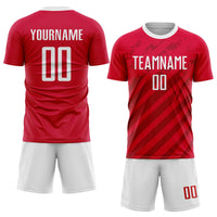 Custom Soccer Jersey, Red White Sportswear Jersey Shirt, Athletic Mesh Moisture Wicking Jersey, Casual Gift for Men, Style Soccer0135