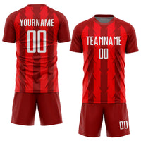 Custom Soccer Jersey, Red White Sportswear Jersey Shirt, Athletic Mesh Moisture Wicking Jersey, Casual Gift for Men, Style Soccer0149