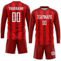 Custom Soccer Jersey, Red White Sportswear Jersey Shirt, Athletic Mesh Moisture Wicking Jersey, Casual Gift for Men, Style Soccer0149