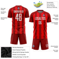 Custom Soccer Jersey, Red White Sportswear Jersey Shirt, Athletic Mesh Moisture Wicking Jersey, Casual Gift for Men, Style Soccer0149