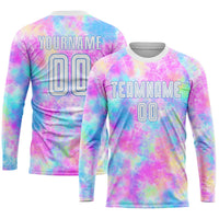 Custom Soccer Jersey, White Light Blue Sportswear Jersey Shirt, Athletic Mesh Moisture Wicking Jersey, Casual Gift for Men, Style Soccer0286