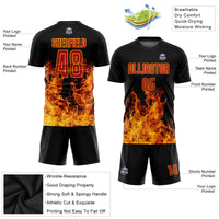 Custom Soccer Jersey, Black Red Gold Sportswear Jersey Shirt, Athletic Mesh Moisture Wicking Jersey, Casual Gift for Men, Style Soccer0293