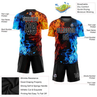 Custom Soccer Jersey, Black White Sportswear Jersey Shirt, Athletic Mesh Moisture Wicking Jersey, Casual Gift for Men, Style Soccer0295