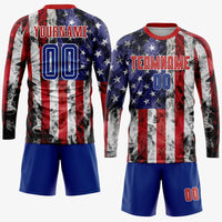 Custom Soccer Jersey, White Royal Red Fashion Sportswear Jersey Shirt, Athletic Mesh Moisture Wicking Jersey, Casual Gift for Men