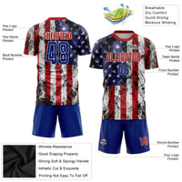 Custom Soccer Jersey, White Royal Red Fashion Sportswear Jersey Shirt, Athletic Mesh Moisture Wicking Jersey, Casual Gift for Men