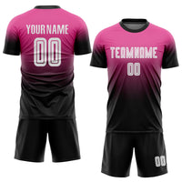Custom Soccer Jersey, Pink White Black Fashion Sportswear Jersey Shirt, Athletic Mesh Moisture Wicking Jersey, Casual Gift for Men