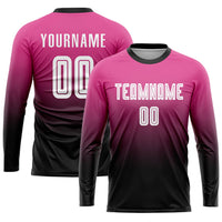 Custom Soccer Jersey, Pink White Black Fashion Sportswear Jersey Shirt, Athletic Mesh Moisture Wicking Jersey, Casual Gift for Men